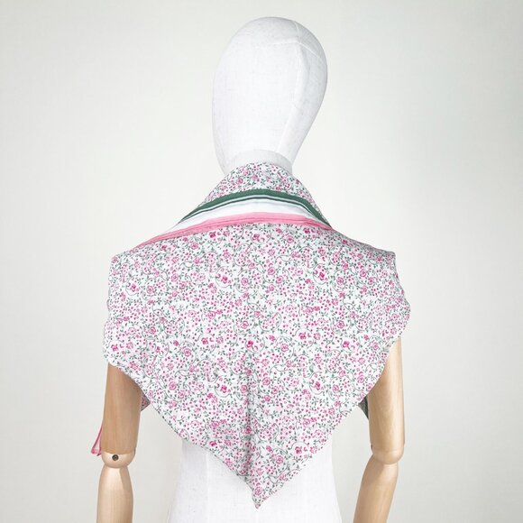 Vintage Floral Scarf Wrap Hair Accessory Romantic Feminine Euro Girl Bandana - Picture 8 of 10